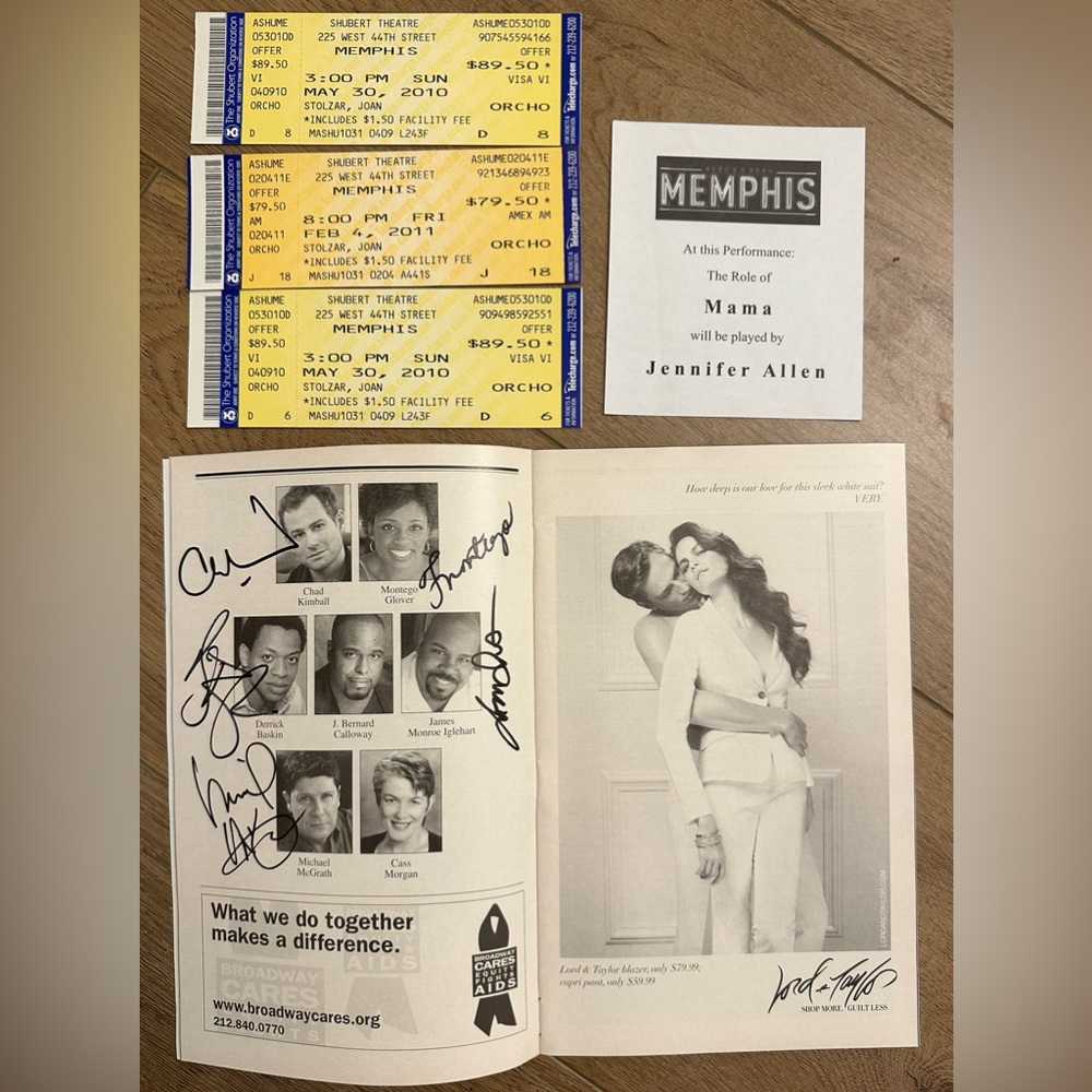 Playbill Program Lot of 18 From 1990s - 2000s Autographs Tix Stubs Inserts Lot 1
